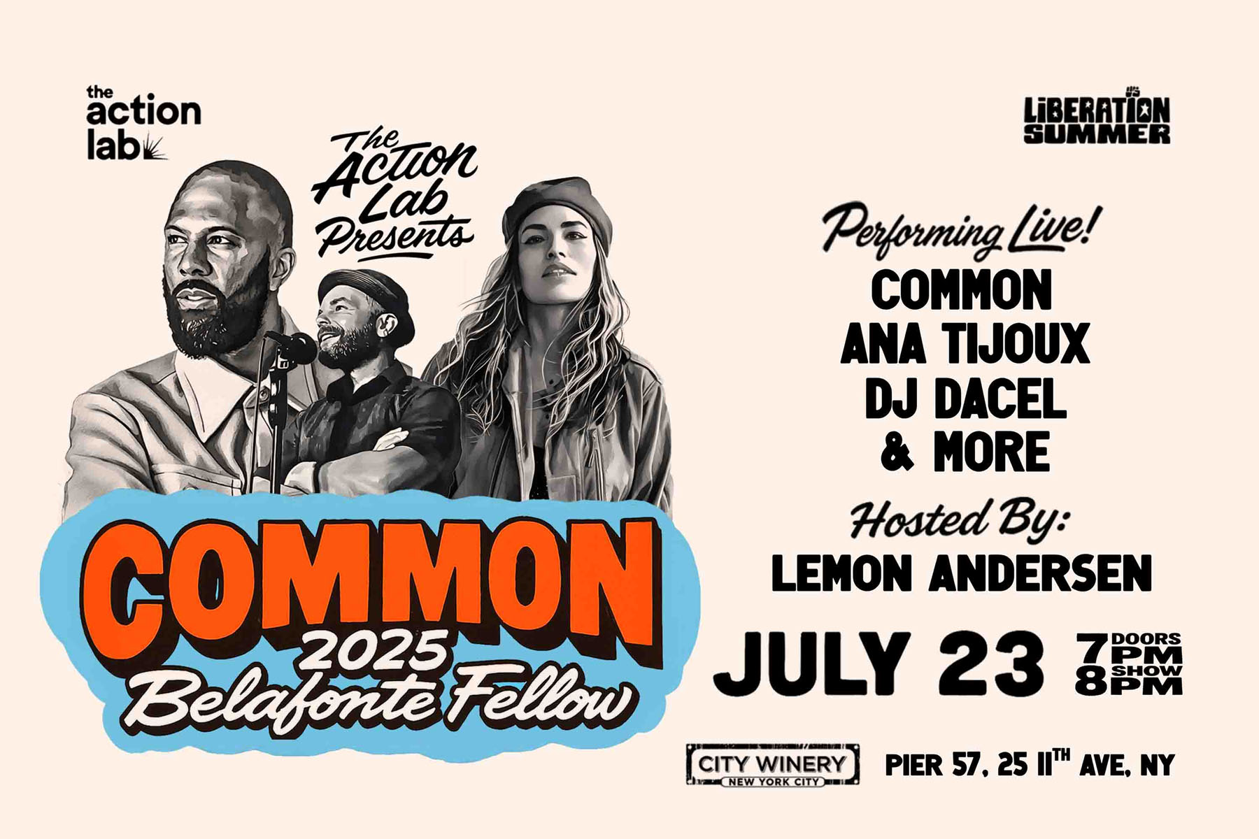 Common, Ana Tijoux & Lemon Andersen @ City Winery | The Action Lab